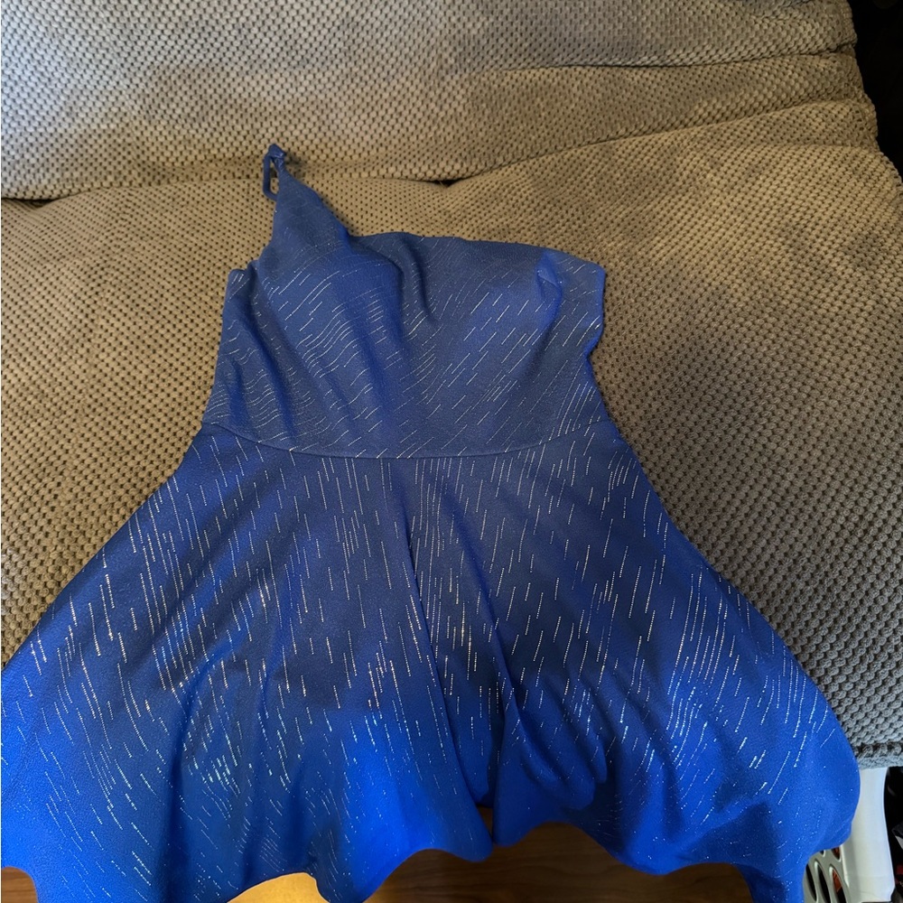 City Studio Royal Blue Dress with Silver Detailing